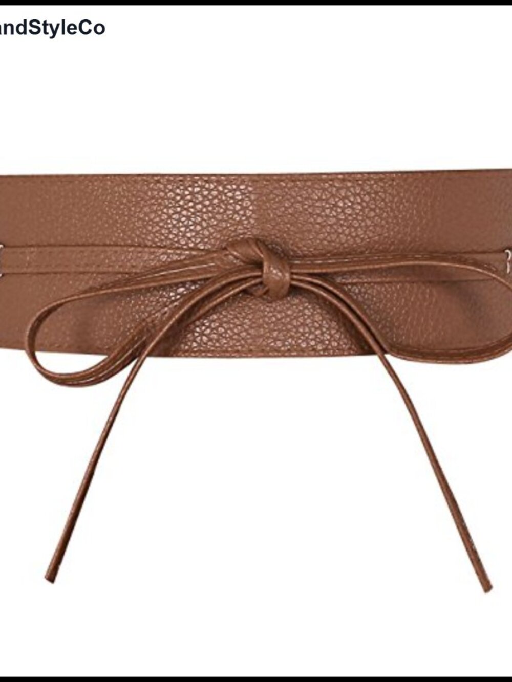 Women Soft PU Leather Obi Belt Self Tie Wrap Cinch Bowknot Waistband for Dress